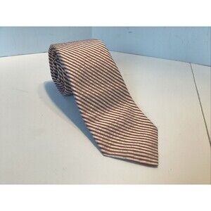 jacobs roberts tie ed Mitchell inc. red/white stripes all silk made in usa